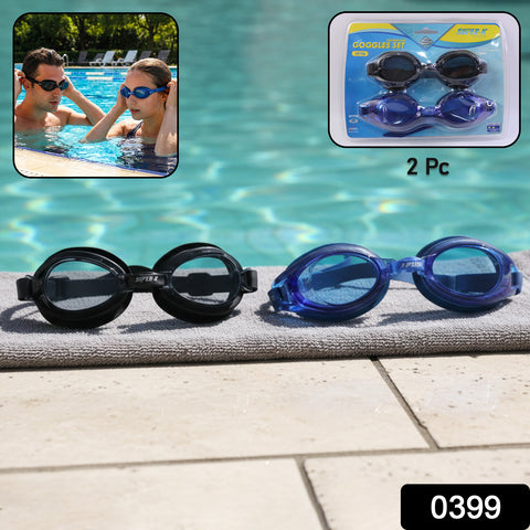Swimming Goggles Set For Adults & Kids - Anti-Fog & Water-Resistant (2 Pieces)