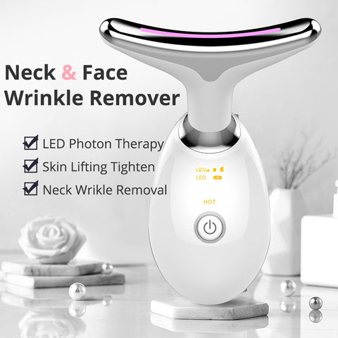 Massager Electric Wrinkle Remover LED Photon Face Beauty Device For Woman
