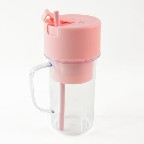 Portable USB Rechargeable Juicer With Handle & Straw - 420ml