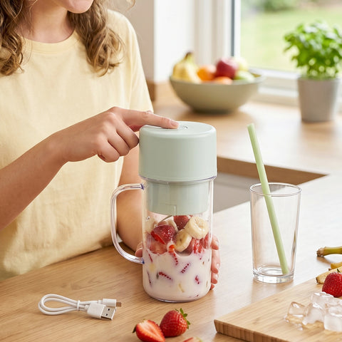 Portable Electric Juicer Mixer Grinder