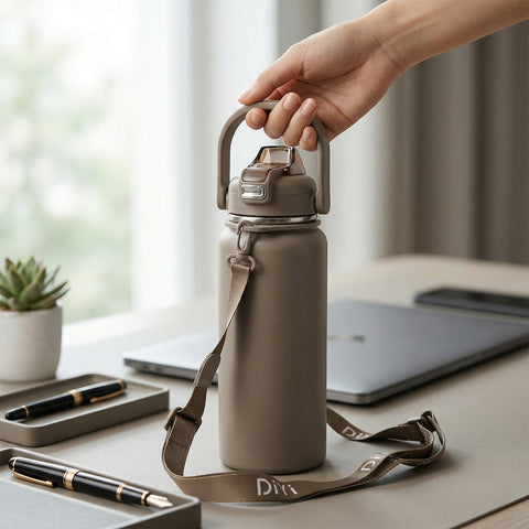 Stainless Steel Insulated Water Bottle With Straw 1500ML
