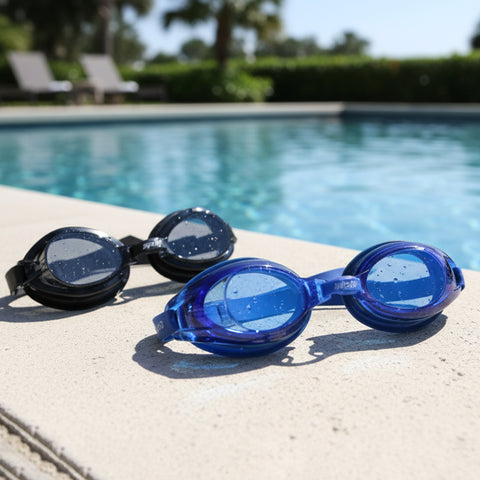 Swimming Goggles Set For Adults & Kids - Anti-Fog & Water-Resistant (2 Pieces)
