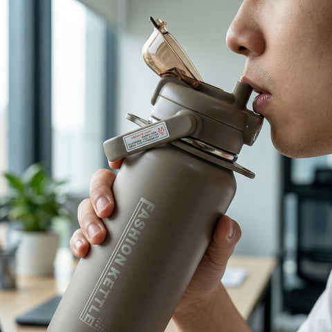 Stainless Steel Insulated Water Bottle With Straw 1500ML