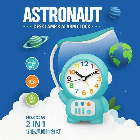 Astronaut Desk Lamp & Alarm Clock