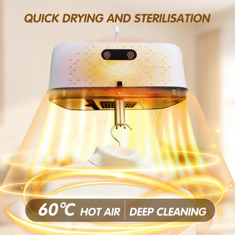 Portable Electric Clothes Dryer With

Hot Air Circulation - Compact & Foldable