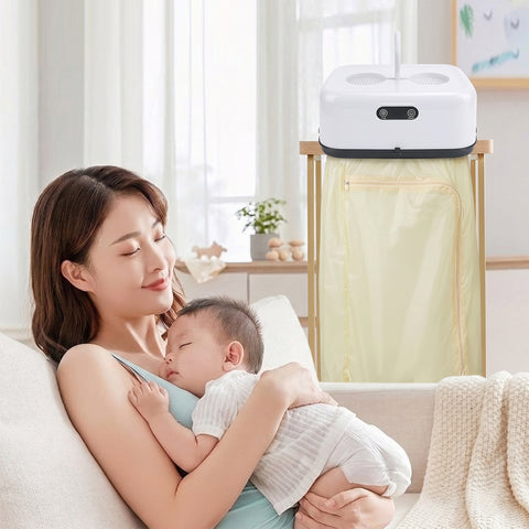 Portable Electric Clothes Dryer With

Hot Air Circulation - Compact & Foldable