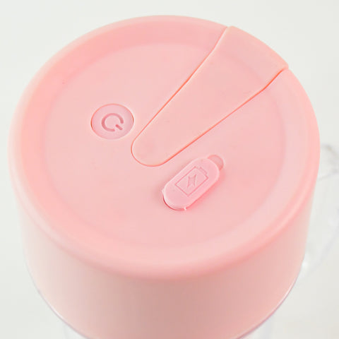 Portable USB Rechargeable Juicer With Handle & Straw - 420ml